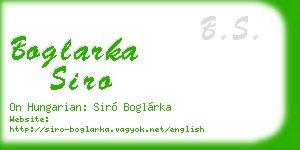 boglarka siro business card