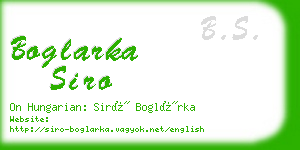 boglarka siro business card